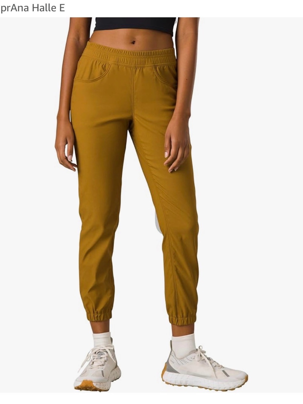 Prana Halle Jogger Pants in Mustard Gold